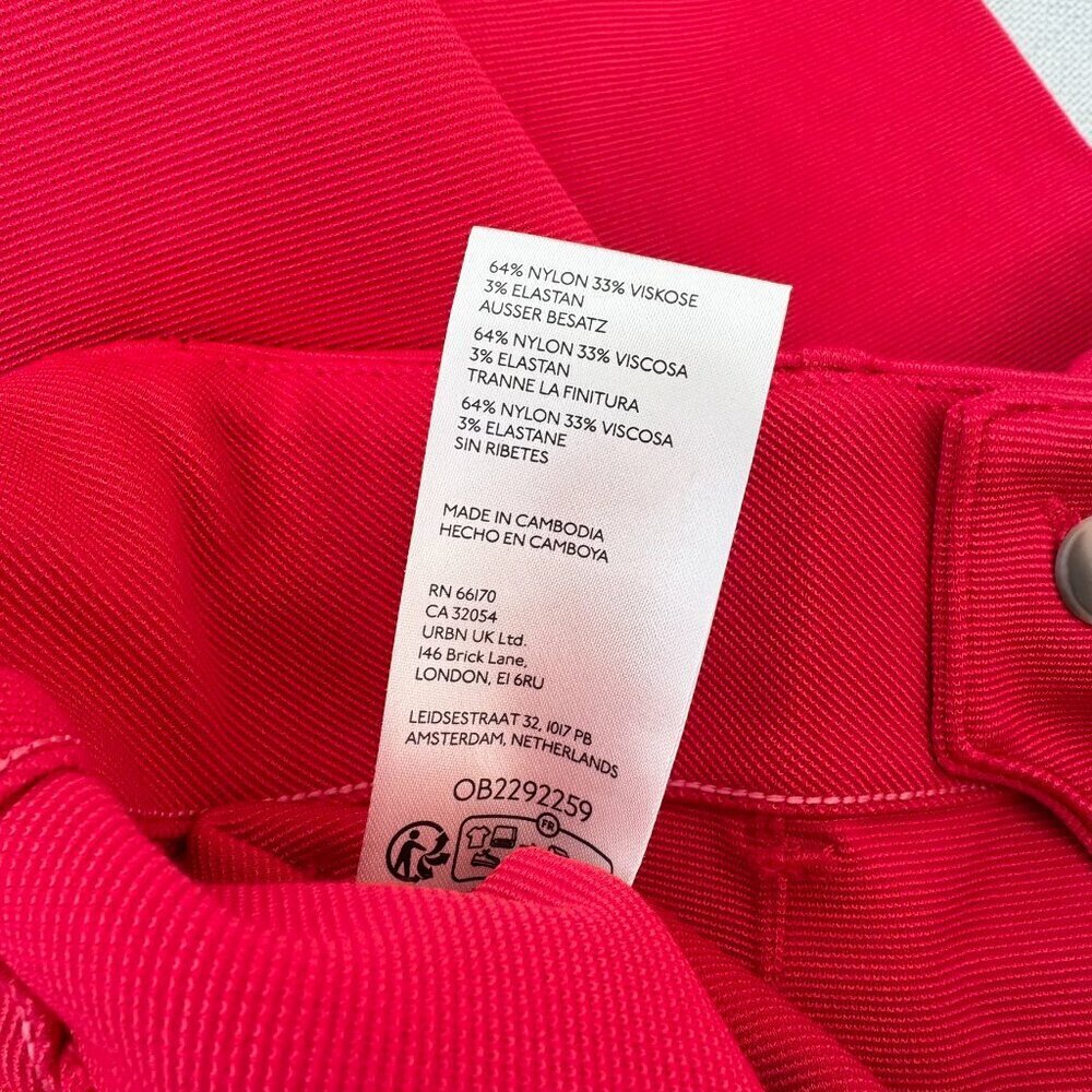 NWT Anthropologie The Colette Knit Crop Wide-Leg Pants Red 29 - Picture 7 of 10
